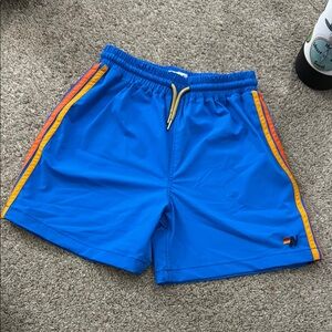 Aviator Nation Blue and Orange Athletic Shorts